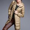 Ultra Light Women Winter Jacket Hooded Parka Overcoat Slim Long Sleeve