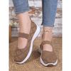 Flyknit Breathable Mom Shoes with Soft Sole, Anti Slip, Middle-aged and Elderly Walking Shoes, Shallow Mouth Single Shoes