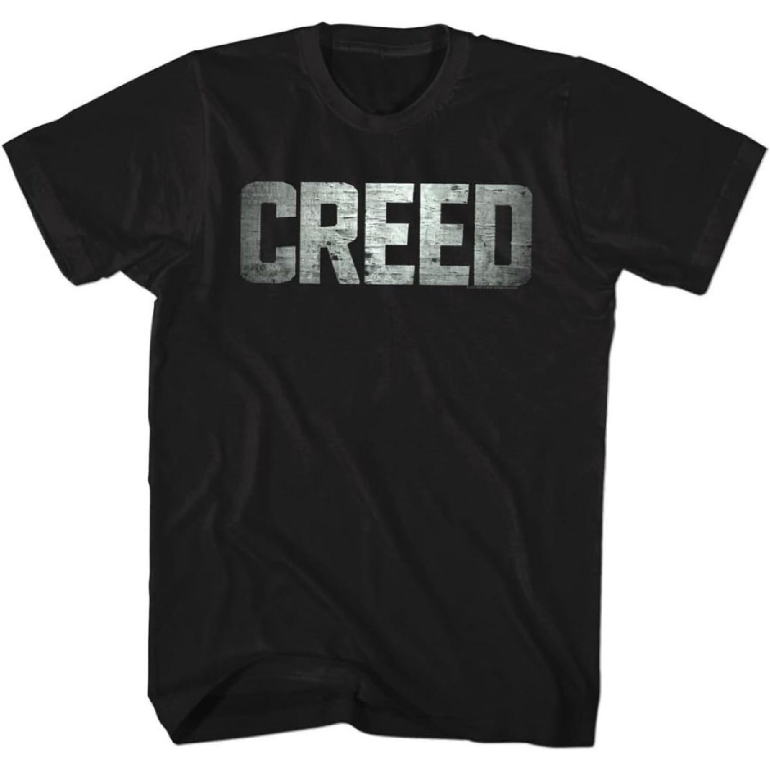 American Classics Rocky 1970s Boxing Champion Legacy Creed Logo Movie Stallone Adult T-Shirt - 6X-Large, Black S