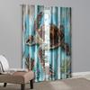 2pcs   Print Curtains 2D print Vintage Marine Life Curtains - Watercolor Turtle Polyester (without rod) All Seasons for Bedroom