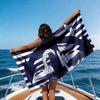 Nautical Anchor Beach Towel Unisex Absorbent Portable for Pool Beach Diving Surfing Camping Summer Essential Gift