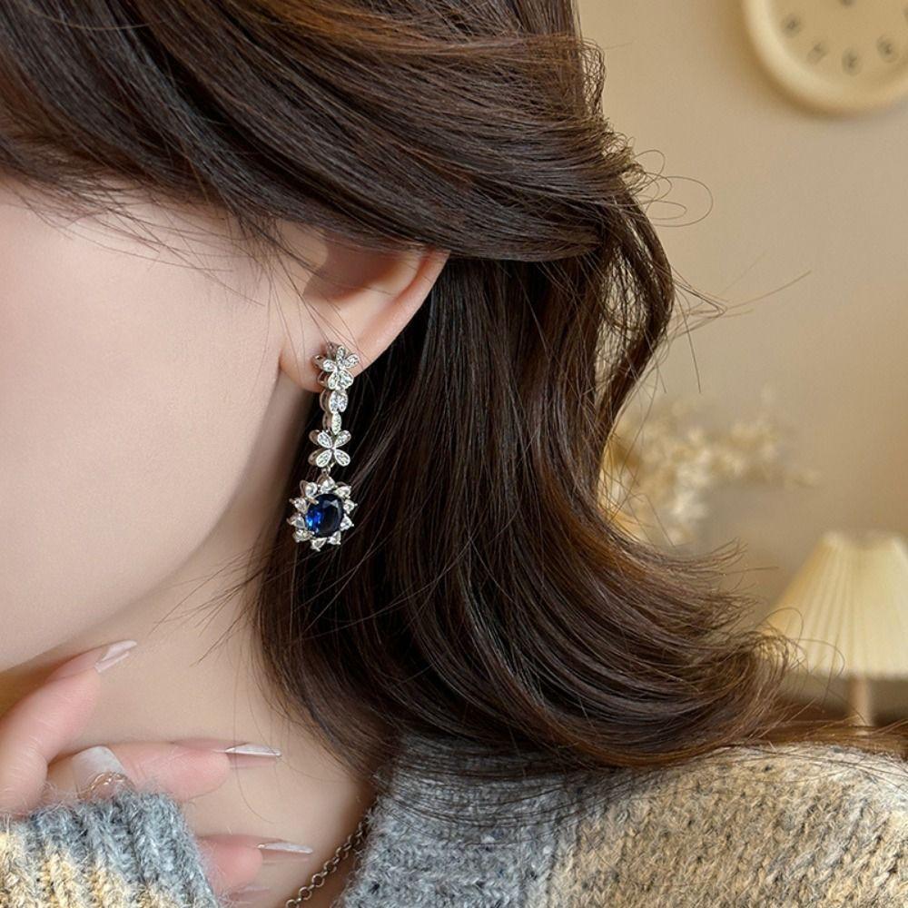 

Изысканные серьги-подвески из кристаллов циркония, длинные висячие серьги для женщин