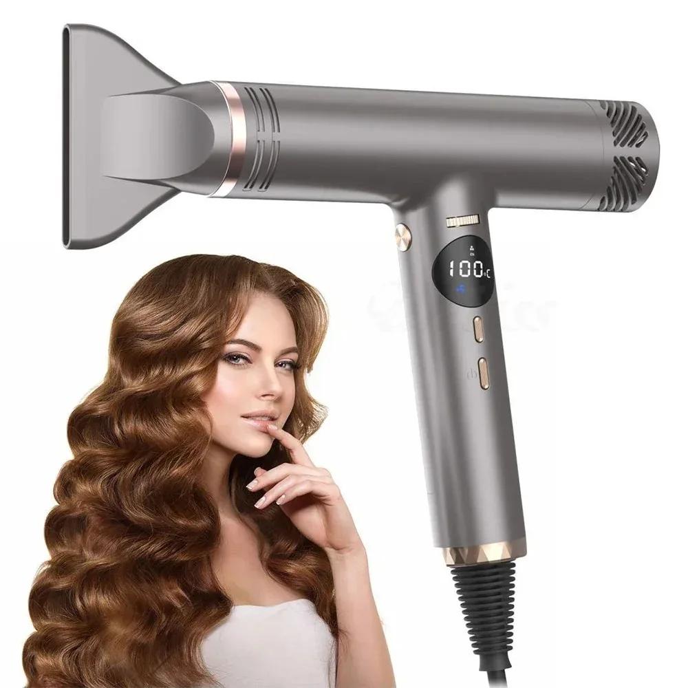 Professioneller Haartrockner 10000 U/min LCD-Anzeige Starker Wind Doppelte Lufttemperaturregelung Negative Ionen High-Speed Styling-Werkzeuge
