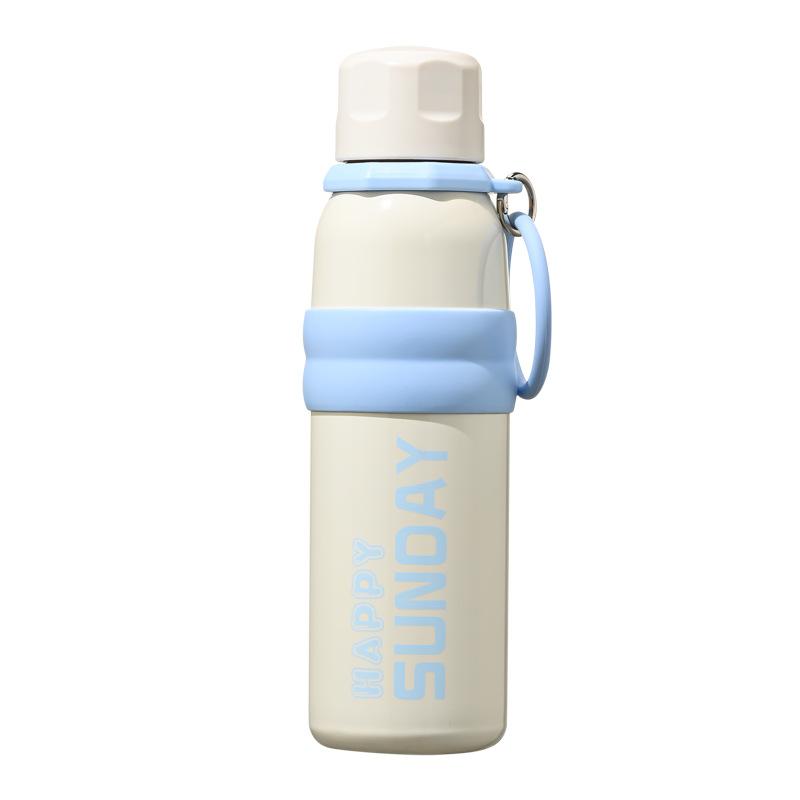 Stainless Steel Thermos Cup Large Capacity Water Cup Women's New Children's School Special Straw Cup Boys