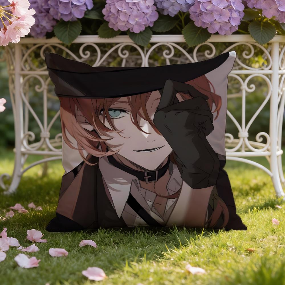 B-Bungo Stray AnimeCani Copricuscino Casa e Auto Copricuscino a Doppia Scena: Reversibile per un Comfort Premium