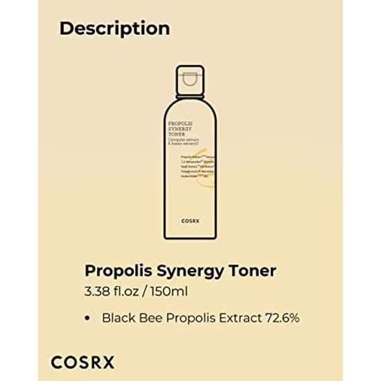 COSRX Propolis Synergy Toner 150ml Moisturizing Nutrient Supply Soothing Serum Sensitive Skin Low Irritation Honey Care Made France Moist Glossy Basic