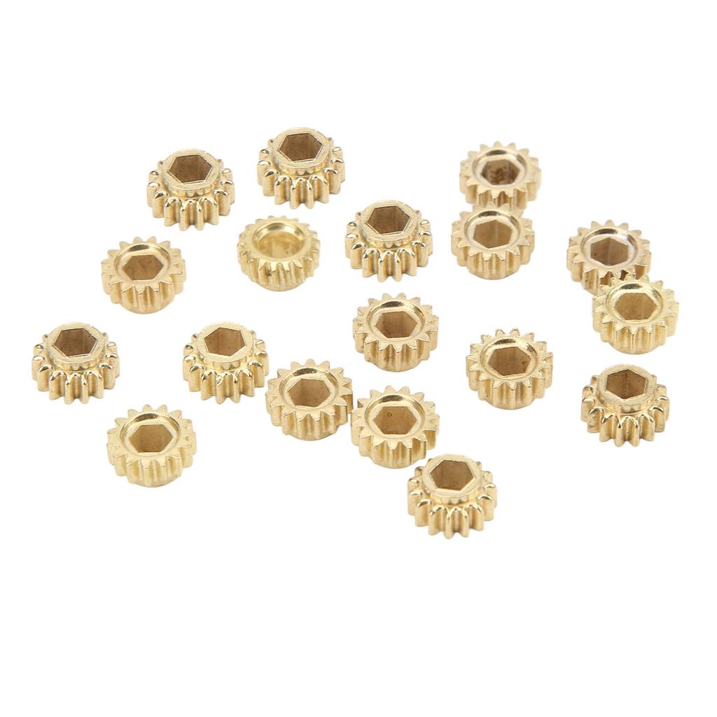 18Pcs String Tuning Peg Gear Metal Guitar Hex Hole Gears Strings Accessory for Tunings 1: 15Gold