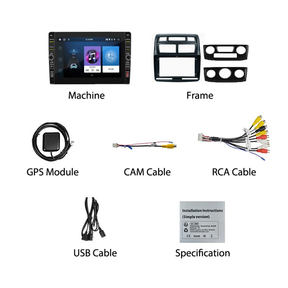 8 Inch Android Car Radio For KIA Sportage 2007-2011 With Button Knob Car Multimedia Player GPS Navigation WIFI 2Din Stereo 1+32GB