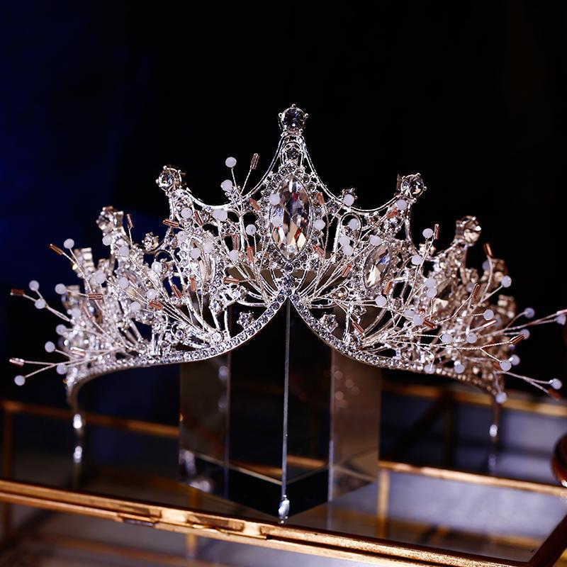 

Корона Головной убор Свадебный аксессуар для волос невесты Высококлассный и изысканный Блестящие стразы Европейский и американский Принцесса Свадебное платье с кристаллами