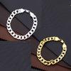 Classic Vintage Simple Flat Curb Cuban Chain Bracelet Punk Gothic Jewelry