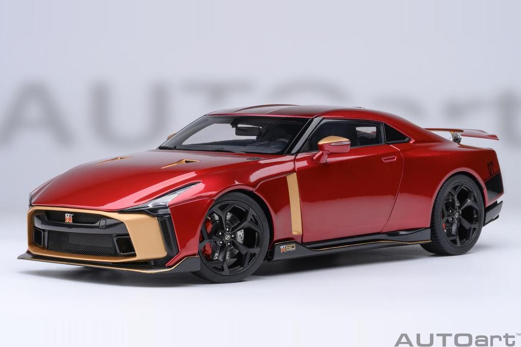 AUTOart Scale Nissan by ITALDESIGN Finished Model 77514 1/18 GT-R50 (Metallic Red/Gold)