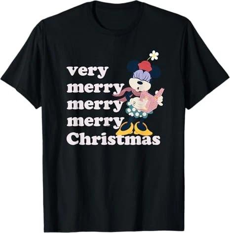 Minnie Mouse Holiday Very Merry Christmas TShirt Unisex S