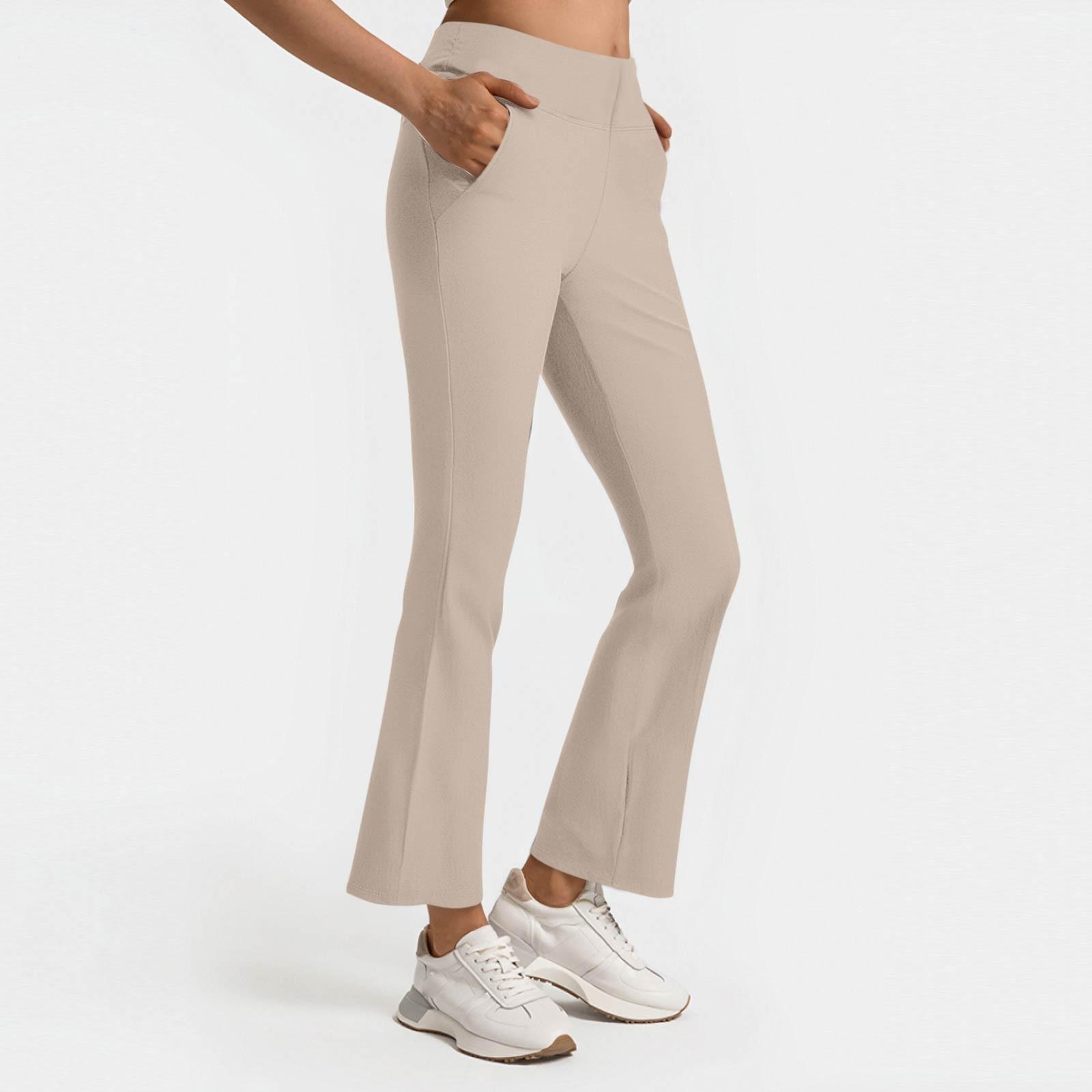 

Женские повседневные модные брюки с эластичной талией, однотонные брюки с высокой талией XL хаки