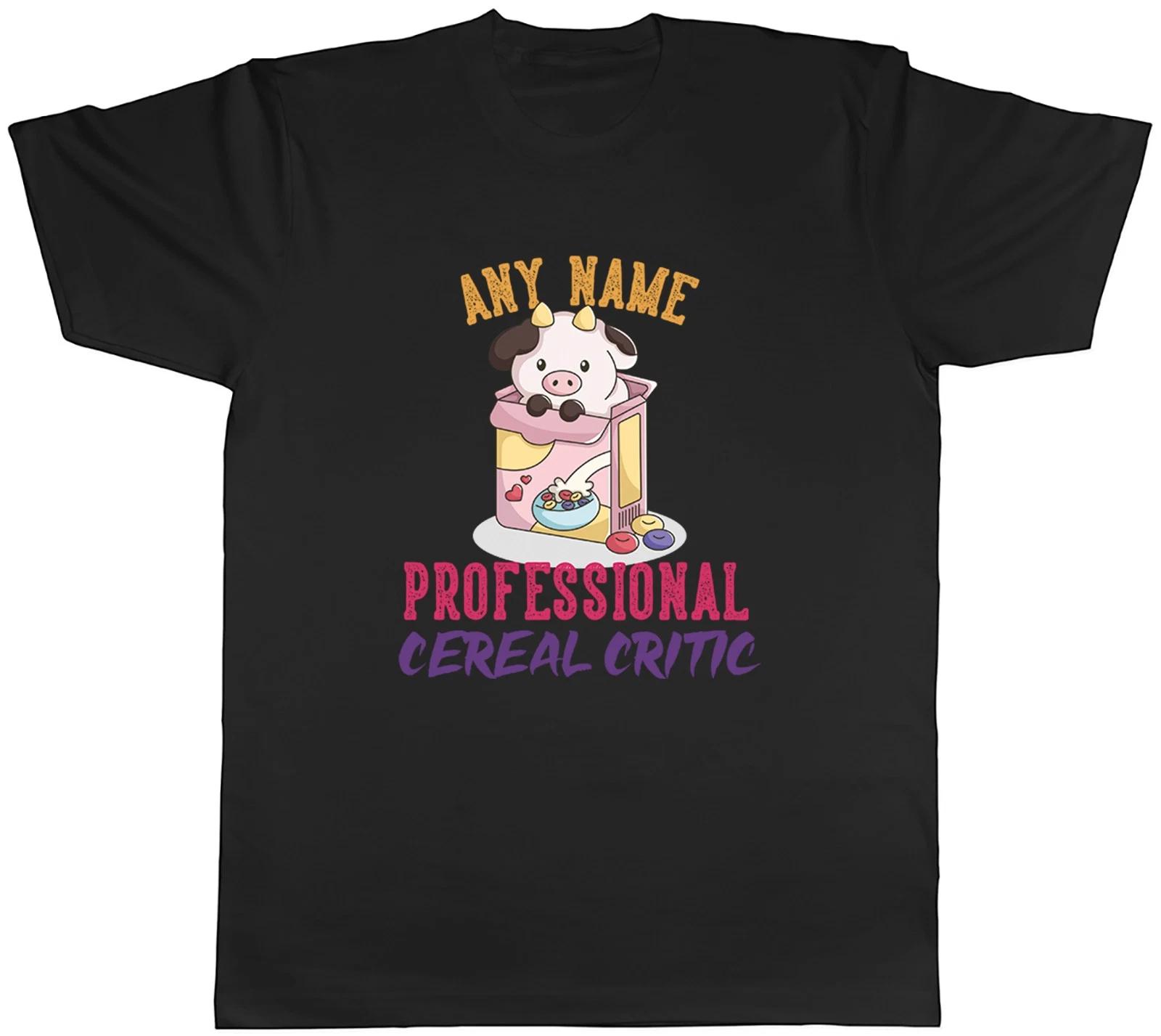Personalised Funny Professional Cereal Critic Mens T-Shirt Tee Gift Top XL