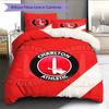 Charlton Athletic FC Pattern Bedding Home Decoration Birthday Gift ( 1 duvet cover + 2 pillowcase, without core),fan merchandise.