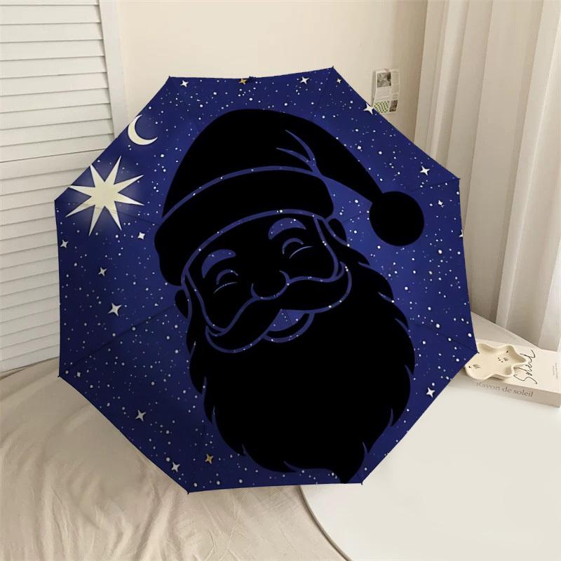 

Santa s Starry Night Adventure: Automatic Opening/Closing Umbrella Outdoor Protection, Travel Accessory, Lightweight & Durable 113