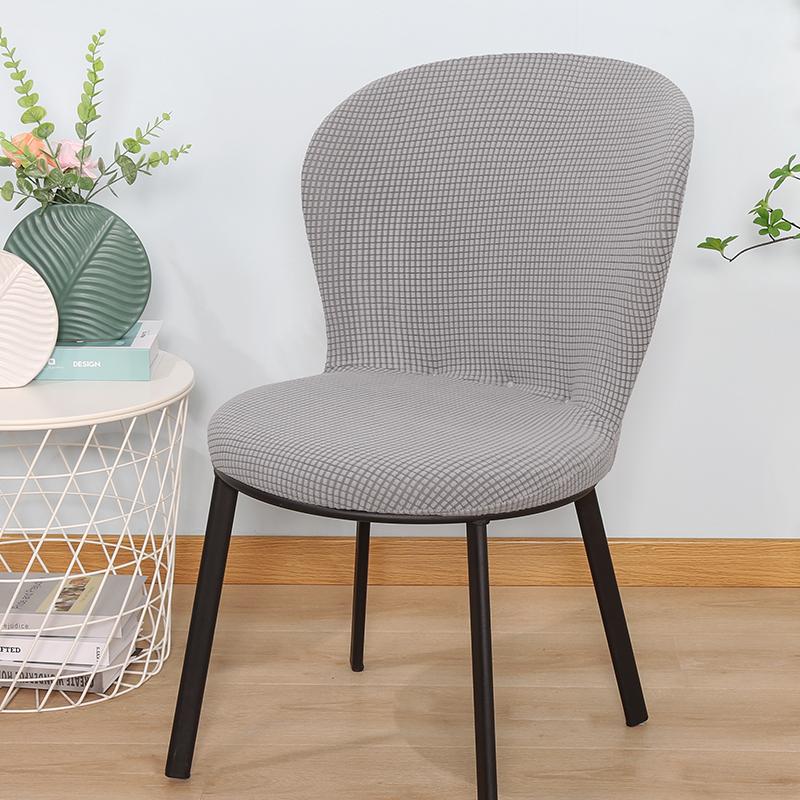 Semi-circular Arc Type Chair Cover Elastic Small Stool Slipcovers Single Low Back Dining Chairs Covers Seat Cover Home Decor