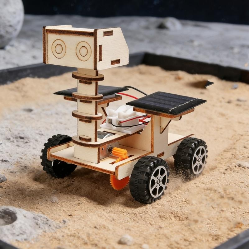 Solar Powered Moon Vehicle Kits Craft Project Toy for Indoor Fun Outdoor Experiment Science Experience Entertainment Toy