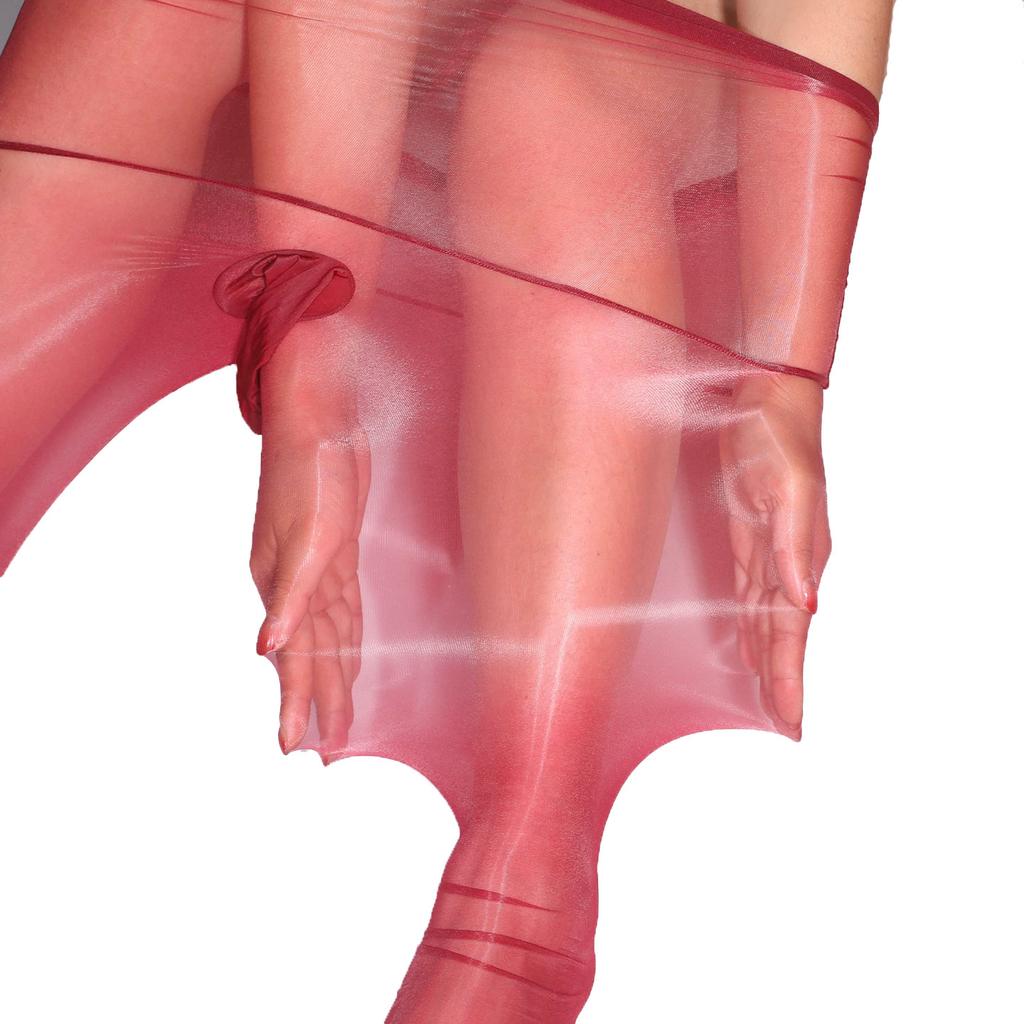 Men'S Seamless Sheath U Pouch Pantyhose 640 Pin Oil Shiny Ultrathin Tights Man Exotic Lingerie Stocking High Waist Pantyhose