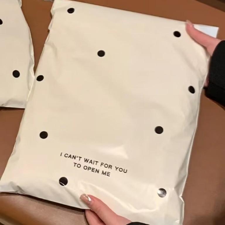 10Pcs  Cute Thank You Pink Letter Express Clothing Bag Women Kid Clothes Online Store Thick Waterproof Shipping Packaging Bag