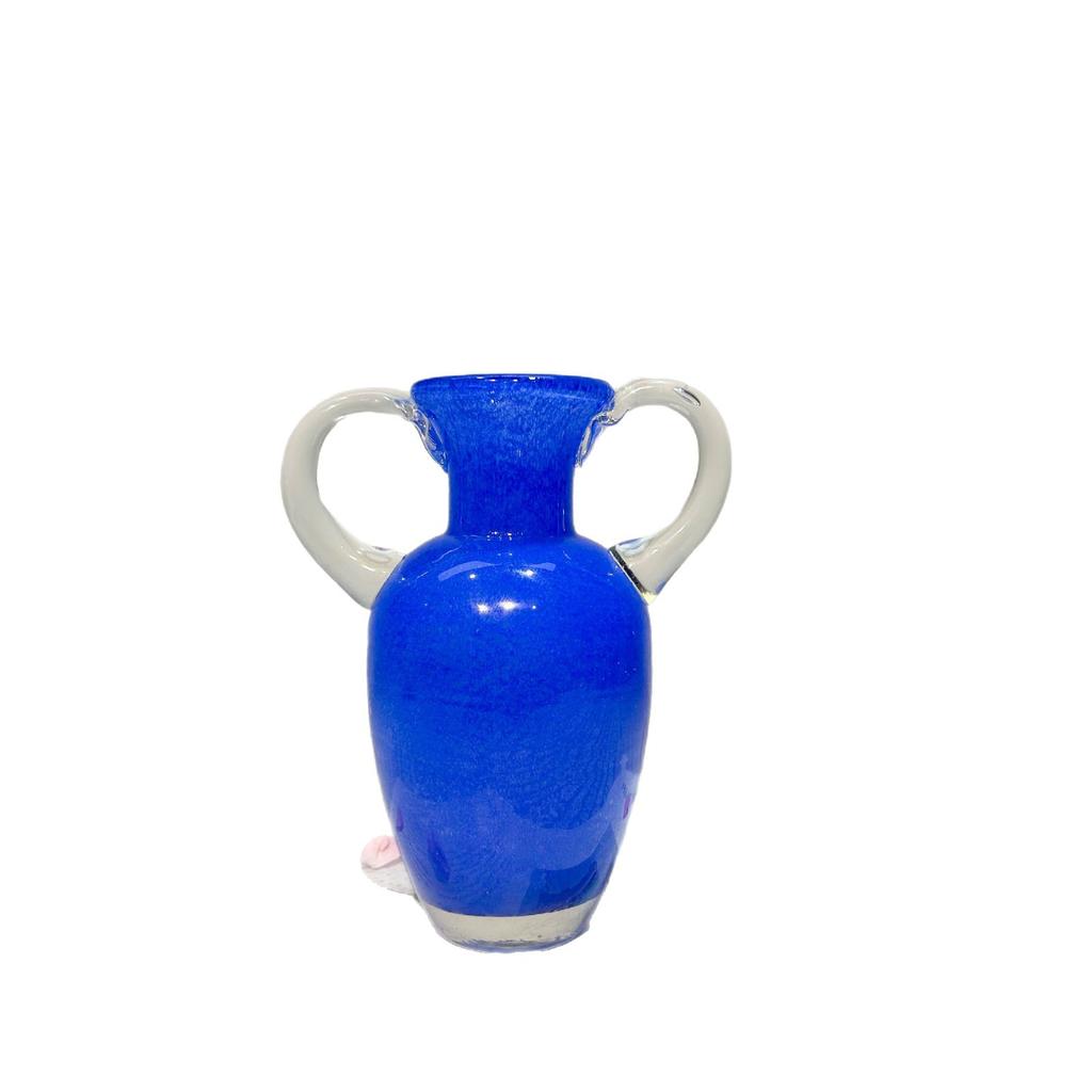 Colored Glass Vase Retro Handle Teapot Flower Vase Flower Arrangement Accessories Flowerpot Terrarium Home Decoration