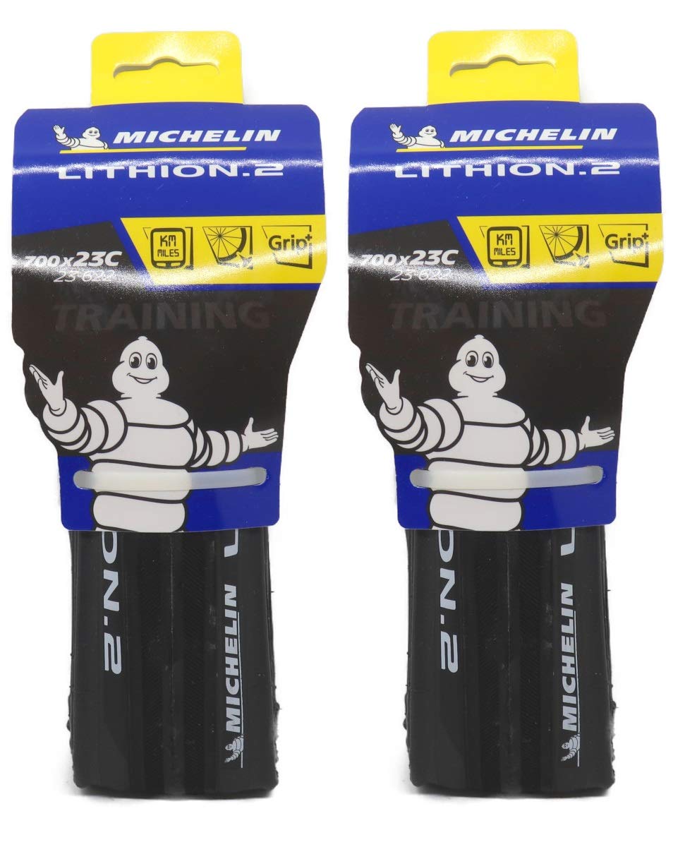 Комплект из двух шоссейных покрышек Michelin Lithion2 V3 Lithion2, 700c (серый, 700x25c) [Импортировано]