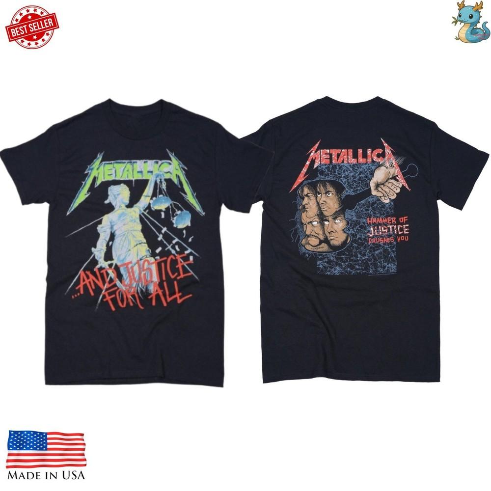 Футболка Metallica Тур 88 89 Justice For All Хэви-метал Группа Футболка Унисекс S