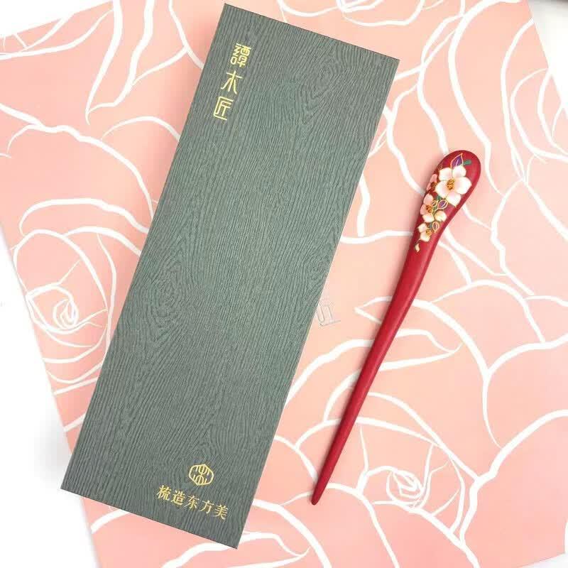Tan Mujiang Lacquer Art Hairpin Gift Set