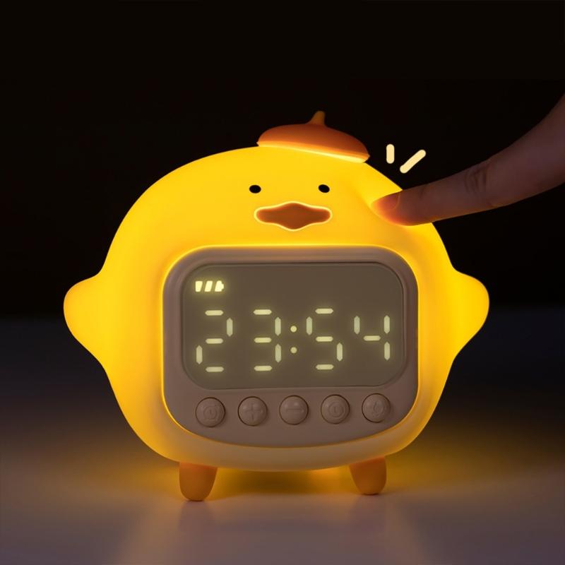 Duck Alarm Clock,Ok to Wake Clock Alarm Clock with Night Light for Kids Bedsides Alarm Clocks Birthday Gift Boys Girls