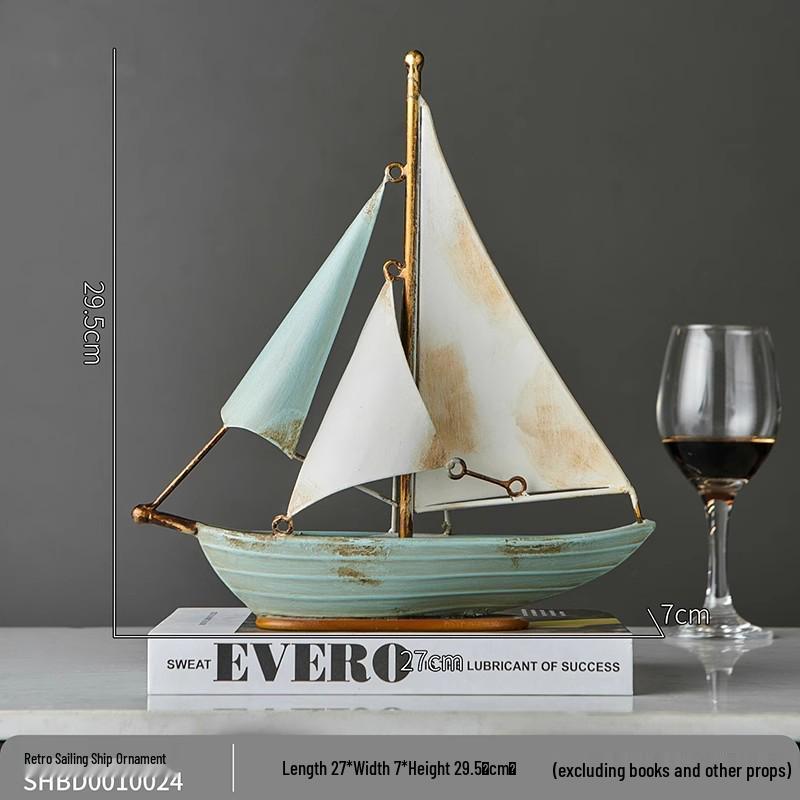 Smooth Sailing Sailboat Model: Luxury Decor for Living Room, TV Stand, or Office Table