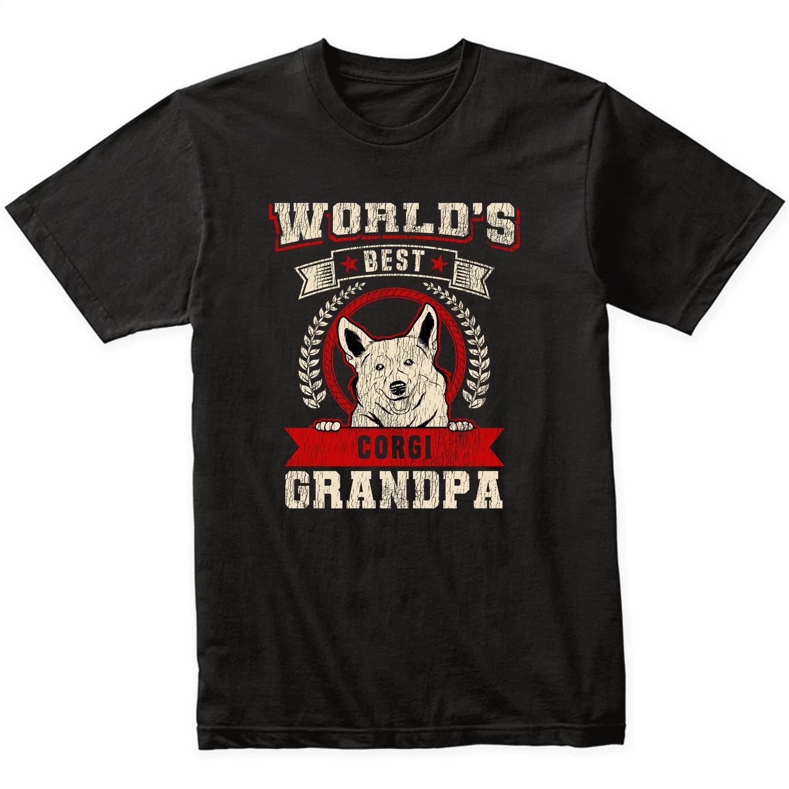 World s Best Corgi Grandpa Dog Breed T-Shirt - Corgi Shirt S