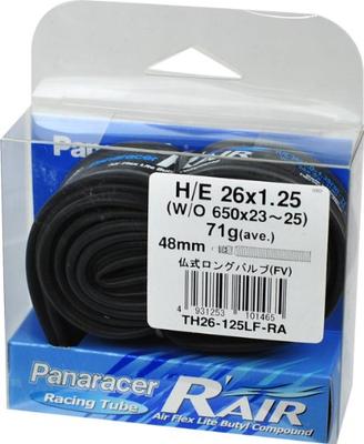Panaracer Lightweight Tube Presta Style 48mm Valve Made In Japan R'AIR H/E 26×0.9~1.25 (W/O 650×20~25C) TH26-125LF-RA