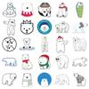 50PCS Waterproof Polar Bear Stickers for Luggage, Scooters, Computers, and Tablets