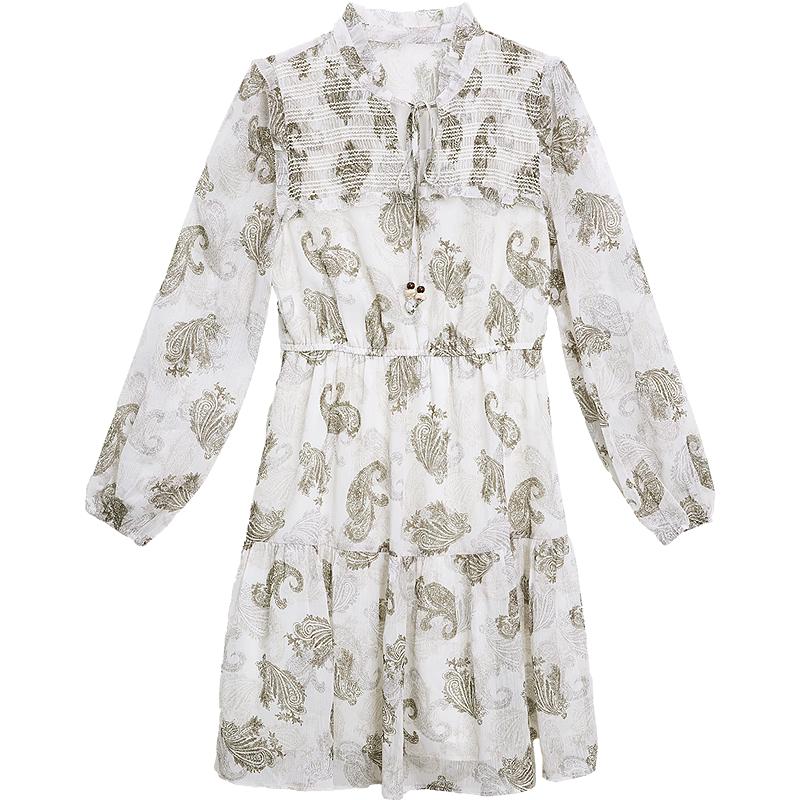 Betu Women s 2026 Spring Long Sleeve Ruffle Hem Dress L