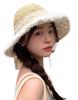 Straw Lace Polka Dot Floral Hat for Women A Bucket Hat Perfect for or As a Deep UV [kanaelun] - Basic, Free-size Hat/fisherman's That's Foldable,