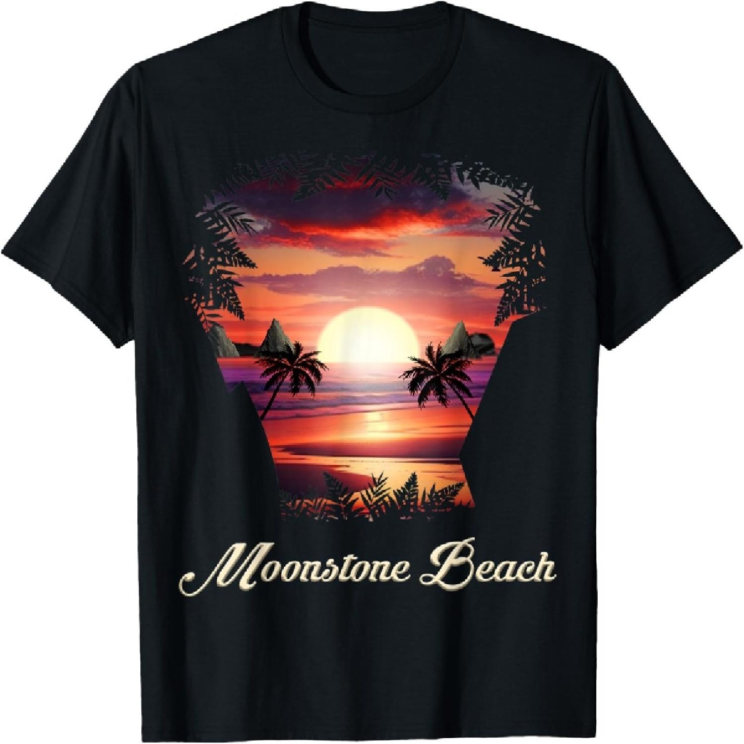 

Moonstone Beach Vibrant Sunset Cambria, California T-Shirt XXXXXL чорний