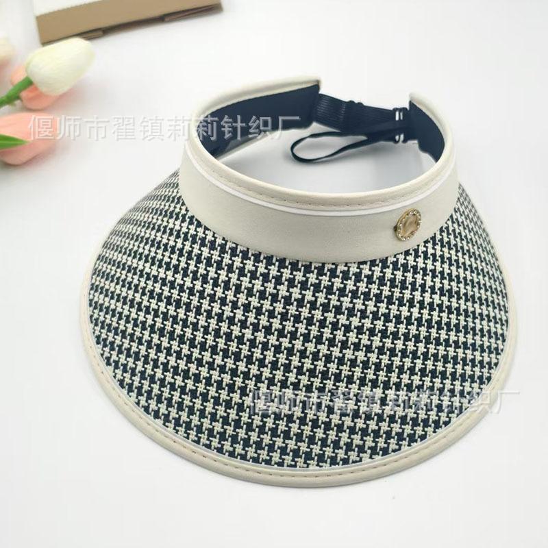 Sun protection cap Foldable women's summer large brim Empty top hat UV protection sun hat Outdoor cycling sun hat