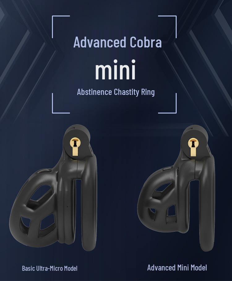 Abstinence Mini Cobra Chastity Lock: Ultra-Small Anti-Masturbation Purity Device for Men.