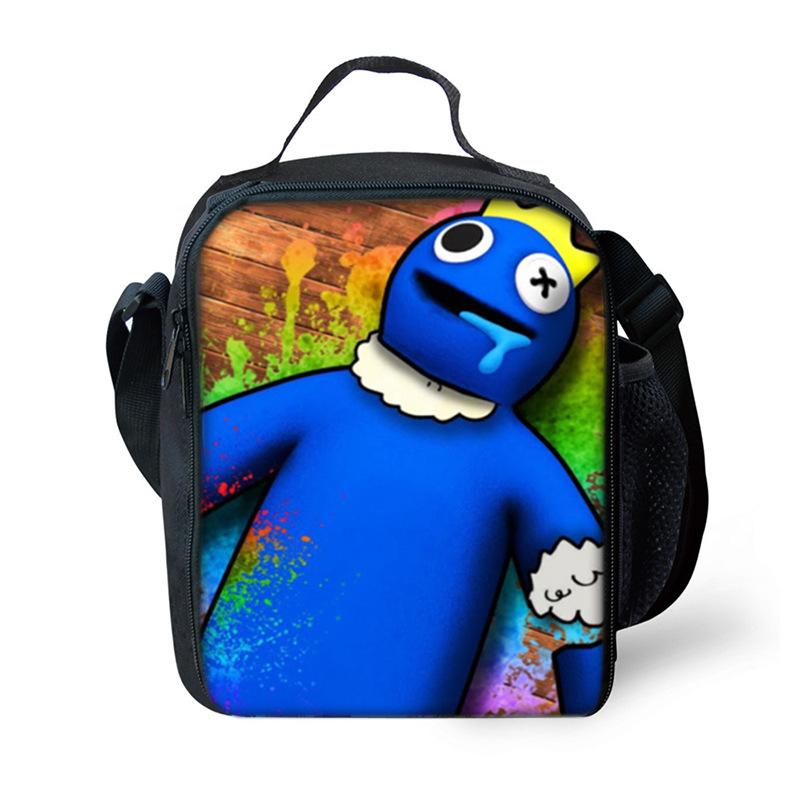 Rainbow Friends Rainbow Friends Lunch Bag Elementary School Picnic Bag Cartoon Shoulder Bag Satchel