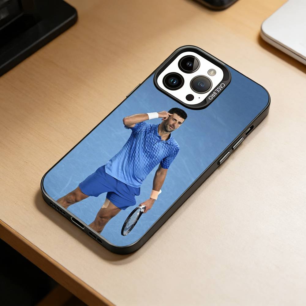 

GOAT-Novak Djokovic Phone Case For iPhone 17,16,15,14,13,12,11 Plus,Pro Max,XS,Colored Silver Plated Inside Cover iPhone12