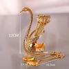 Swan Tableware Holder Base Elegant Gold Alloy Fruit Fork and Spoon Cutlery Set Dessert Teaspoon Dinnerware Kitchen Accessories