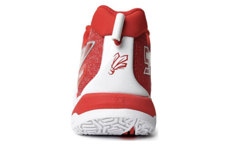 Li Ning Flying Close To The Ground Slip Resistant Abrasion Resistant Low top Badminton Shoes Unisex Red White AYZU001-2