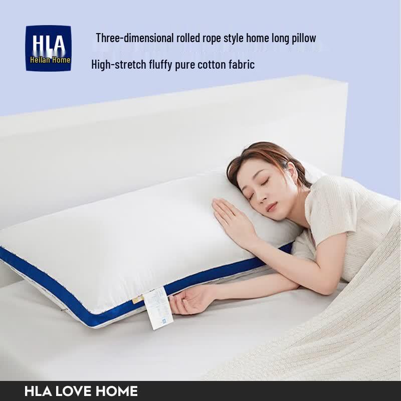 Cotton Double Long Neck Support Pillow
