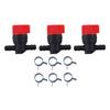 3PCS 494768 698183 Fuel Shut Off Valve with Clamp for 1/4 inch Fuel Line Briggs & Stratton Murray Toro Lawn Tractor