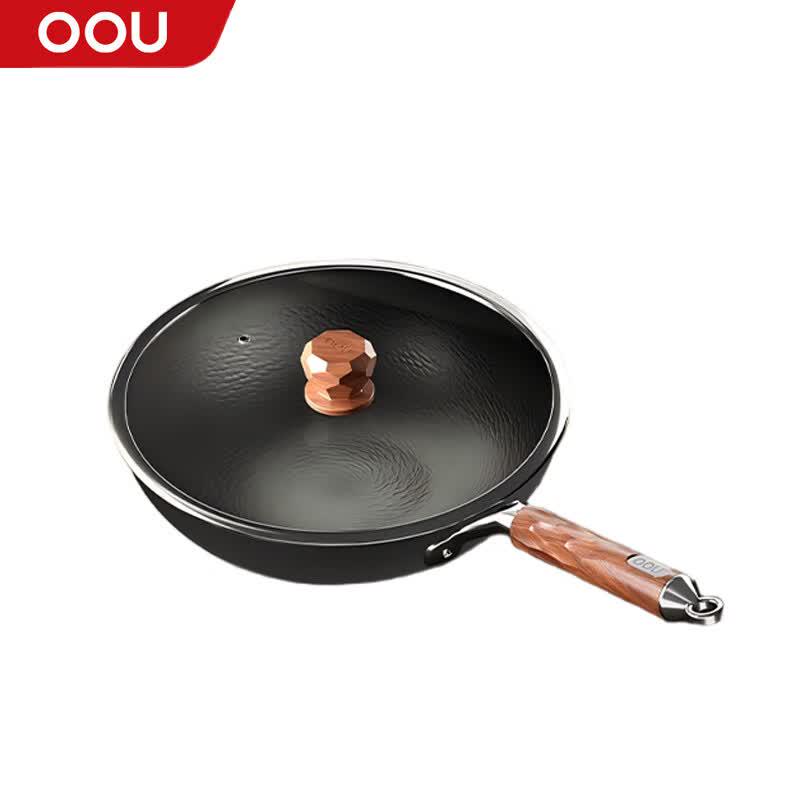 OOU Dragon Scale Wrought Iron Non-Stick Wok