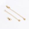 18K Gold-Plated Copper Water Drop Star Lobster Clasp Extension Chain with Pearl Clasp for DIY Accessories