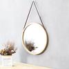 Yiceng Solid Wood Round Bathroom Wall Mirror