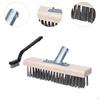Deck Scrub Brush Head Stainless Steel Wire Rough Multi Purpose Push Broom Scrubber