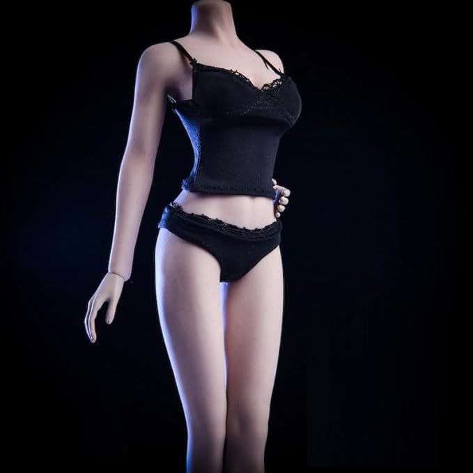 OBEST 16 Figure Doll Body Clothes Outfit Girl Camisole Underwear Set Prevents Body Staining (Black)