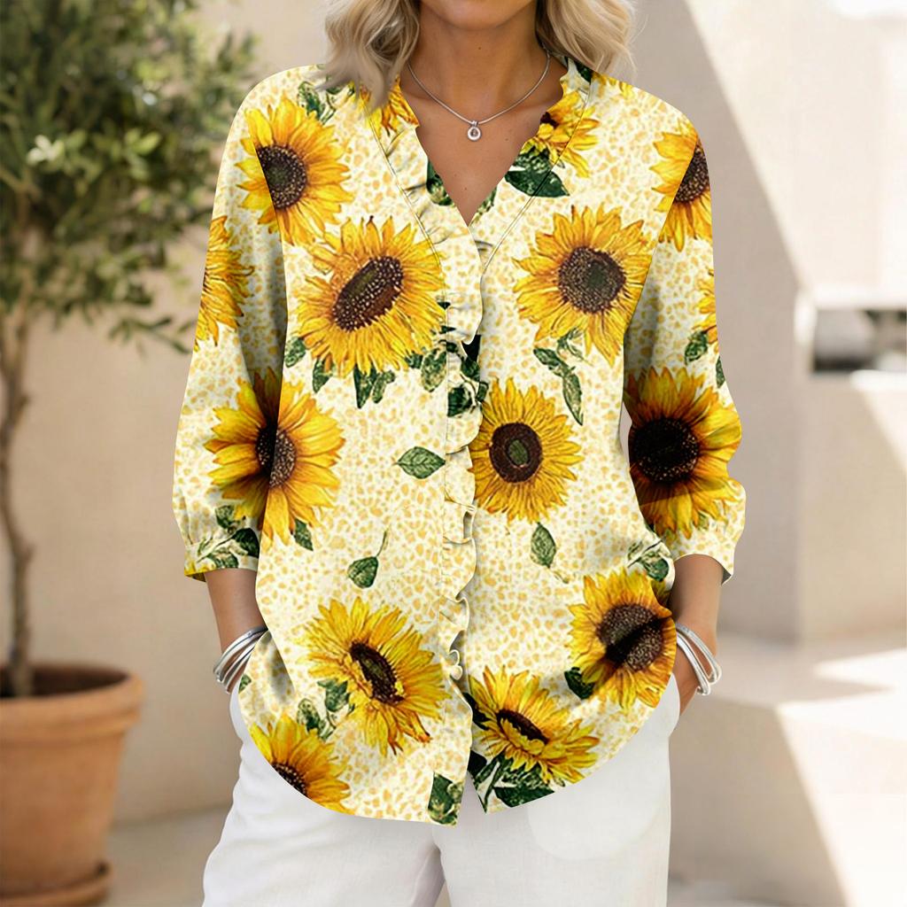 Women's 3/4 Sleeve Shirts Graphic Tees Shirts Casual Basic Tops Pullovers